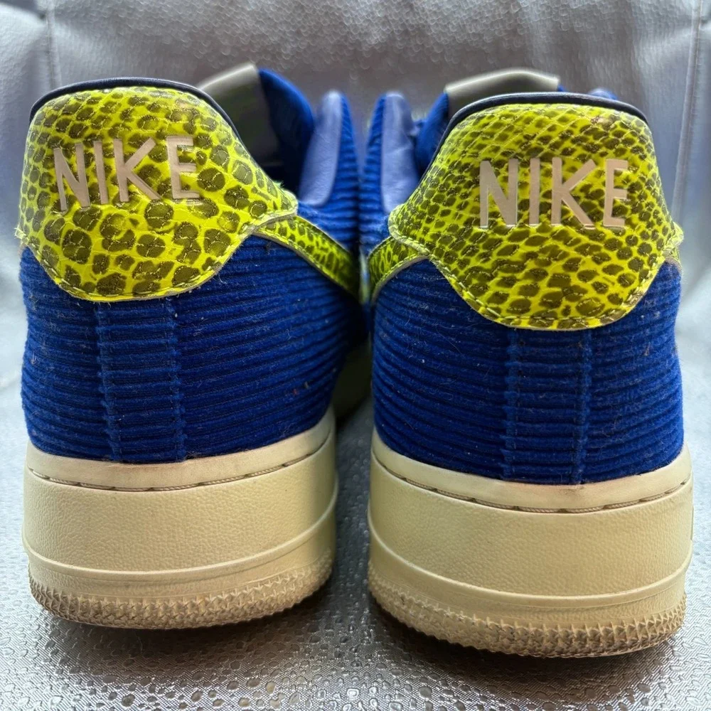 Size 13 Nike X Olivia Kim Air Force 1 07 NXN Blue Volt Womens Shoes CK3314-400